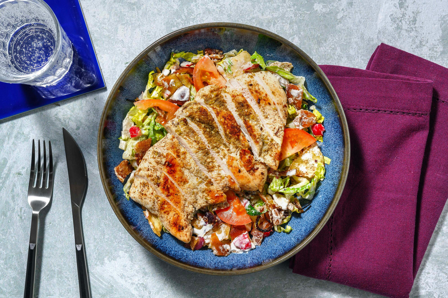 Fattoush Poulet Brotsalat mit Tomate