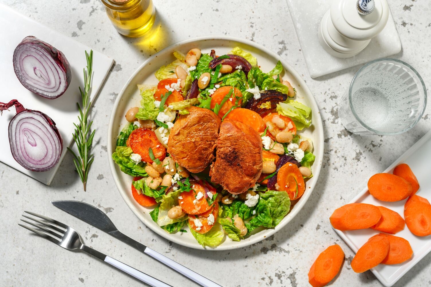 Gefülltes Bio-Schweinefilet mit Feta
