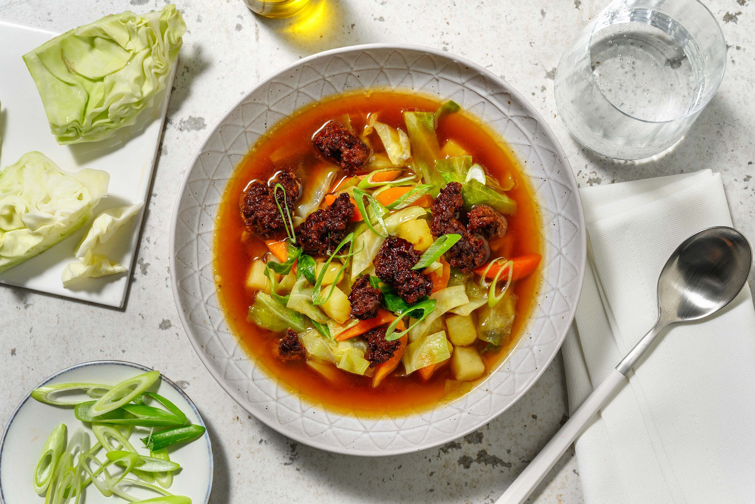 Gemüse-Eintopf mit Bulgogi Rinderhack