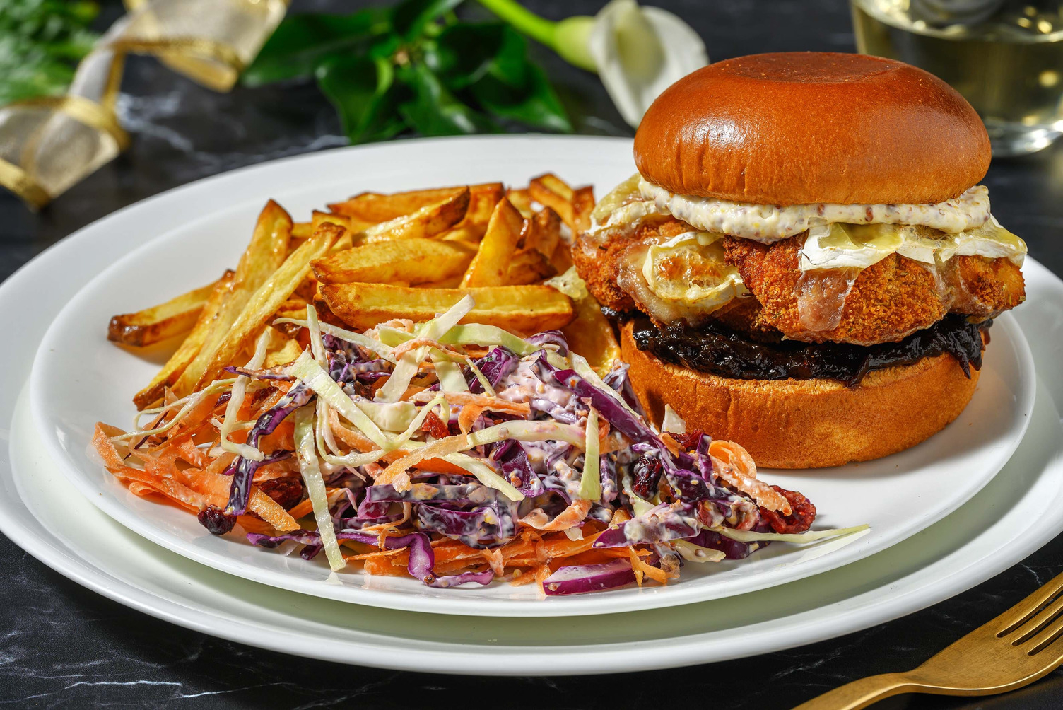 Christmas Camembert Burger