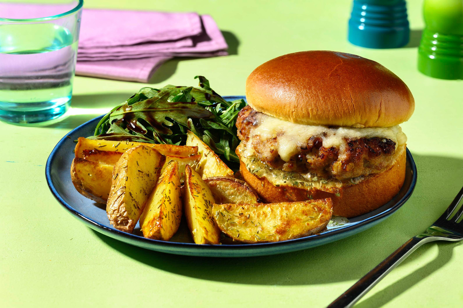 Pork, Apple & Streaky Bacon Burger
