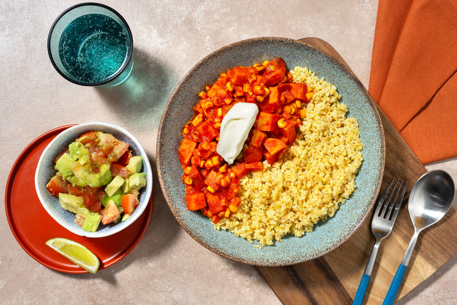 Cajun Sweet Potato and Charred Corn Stew 