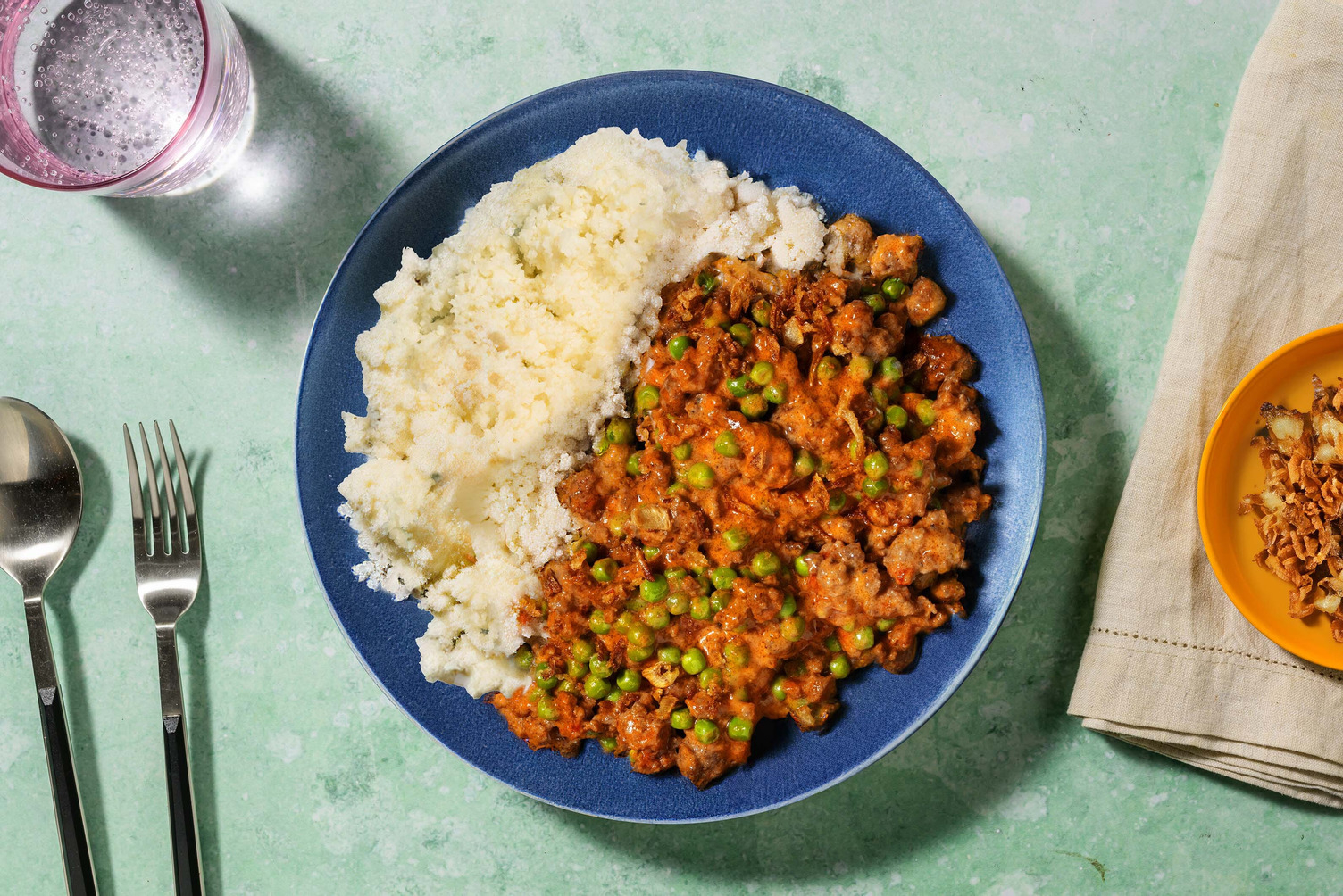 Super Quick Creamy Cajun Pork and Cauliflower Rice