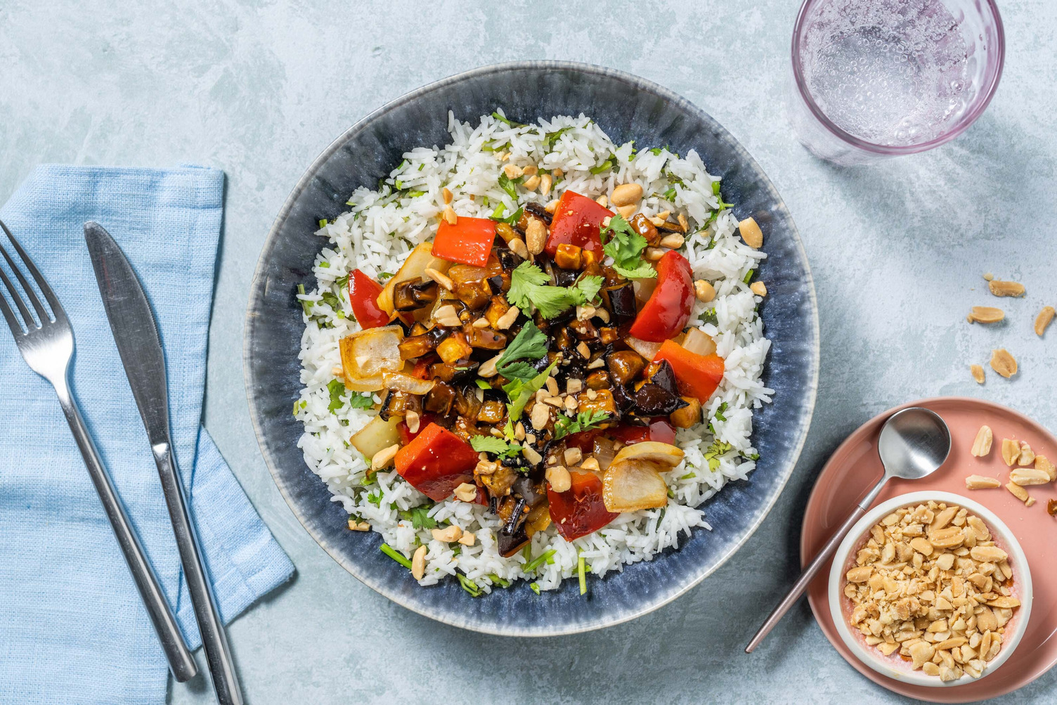 Sweet and Spicy Indo-Chinese Style Aubergine