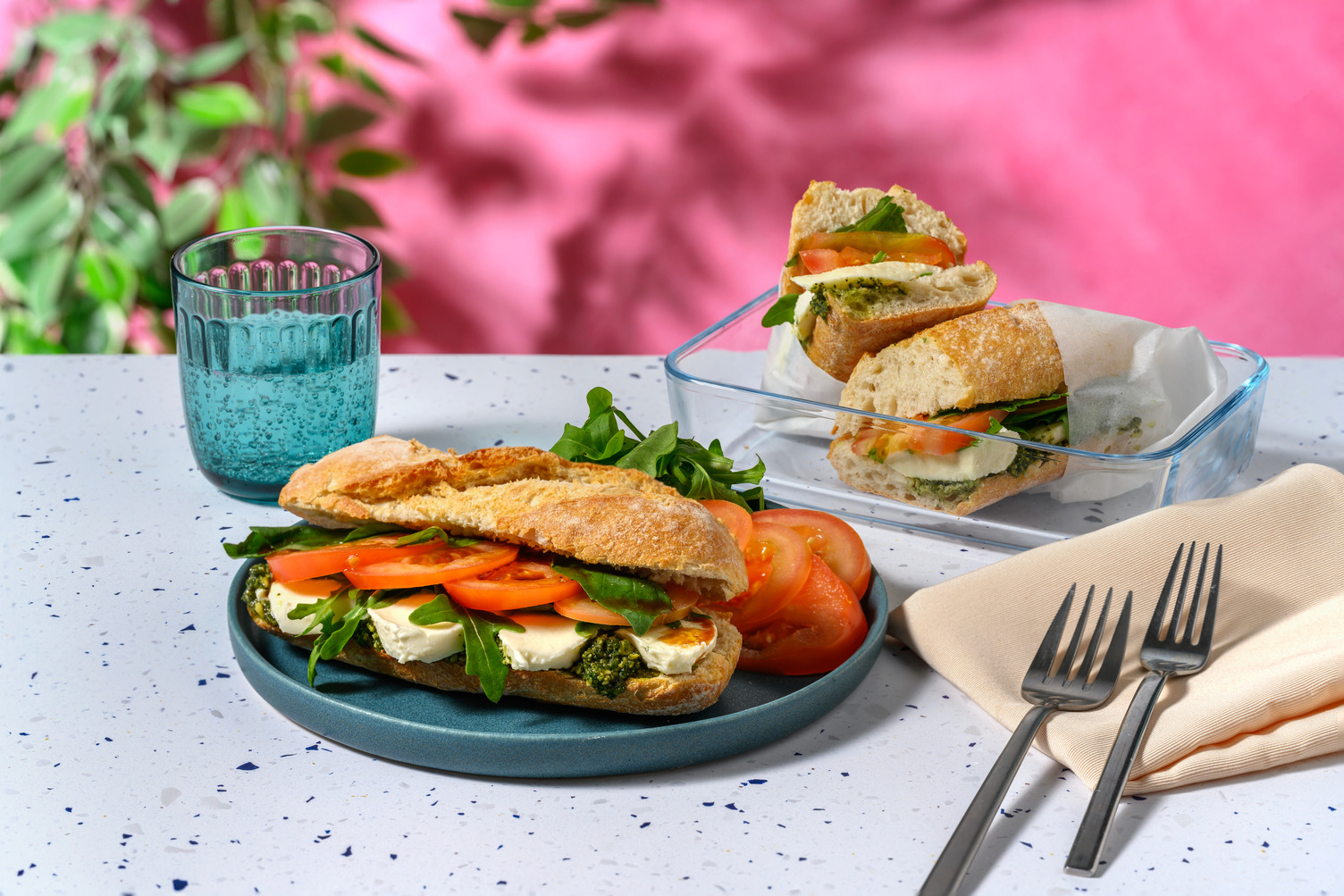 Sandwich veggie à l'italienne & burrata