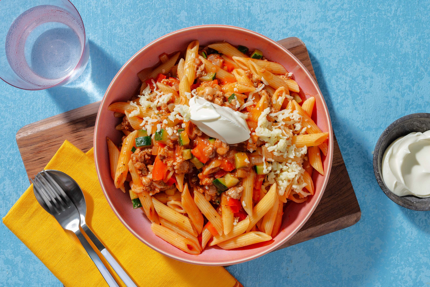 Snelle pasta met Mexicaanse twist