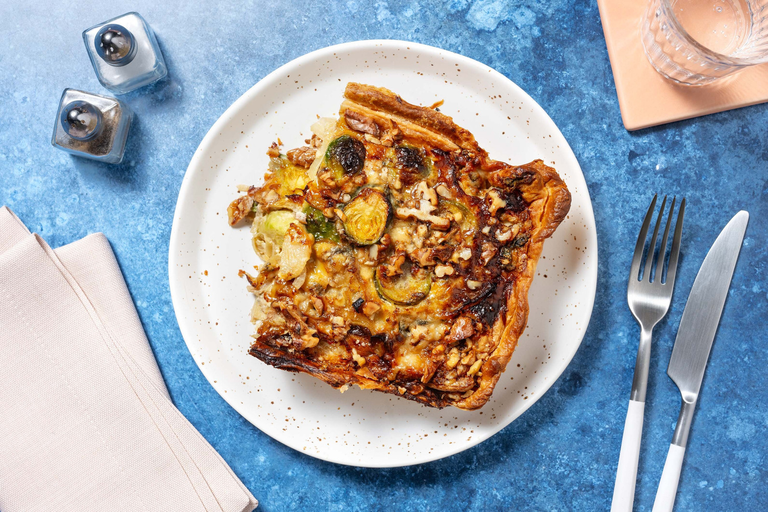 Blue Cheese & Brussel Sprouts Quiche