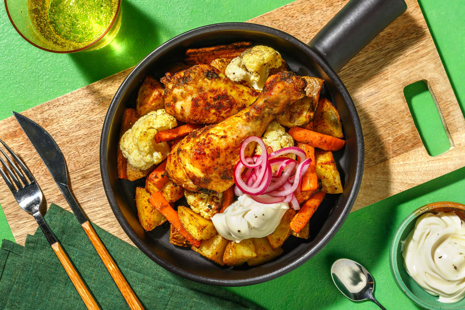 Hähnchenkeule vom Blech