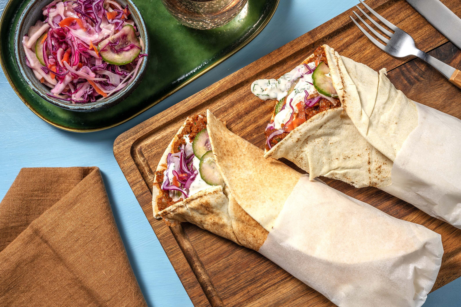 Lahmacun met vegan gehakt