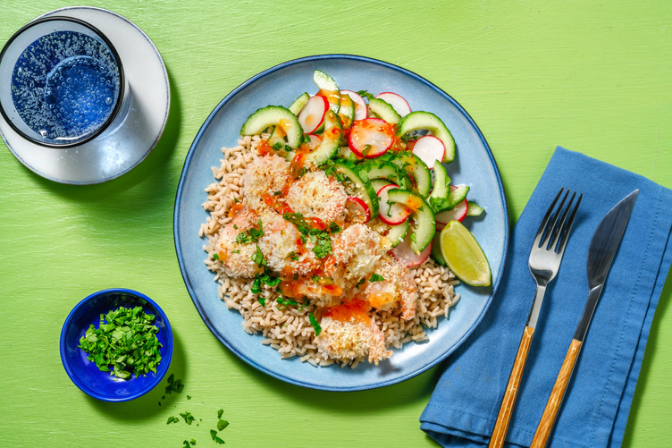Krokante scampi's met zoet-pikante chilisaus