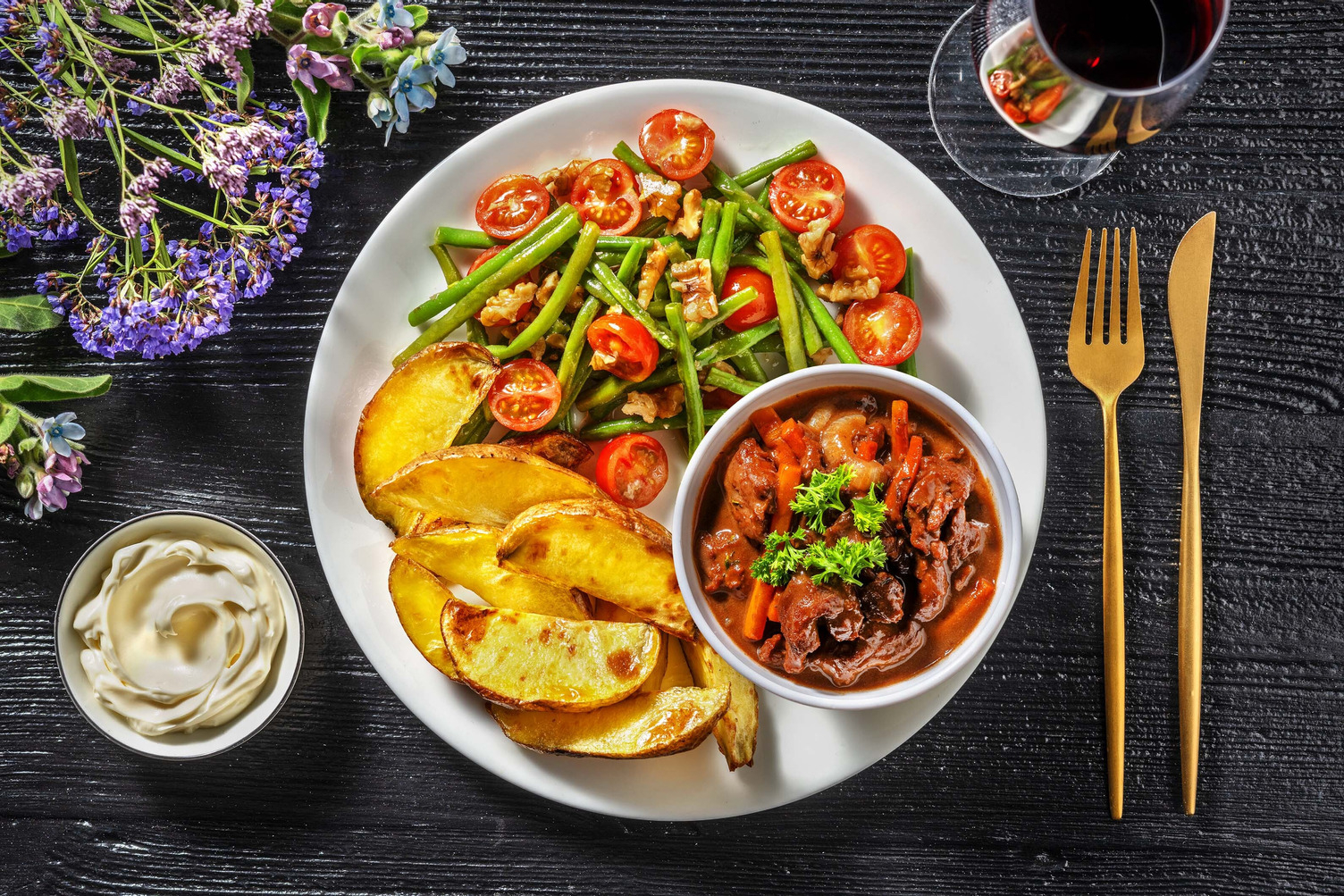 Kalfsstoof met aardappelpartjes