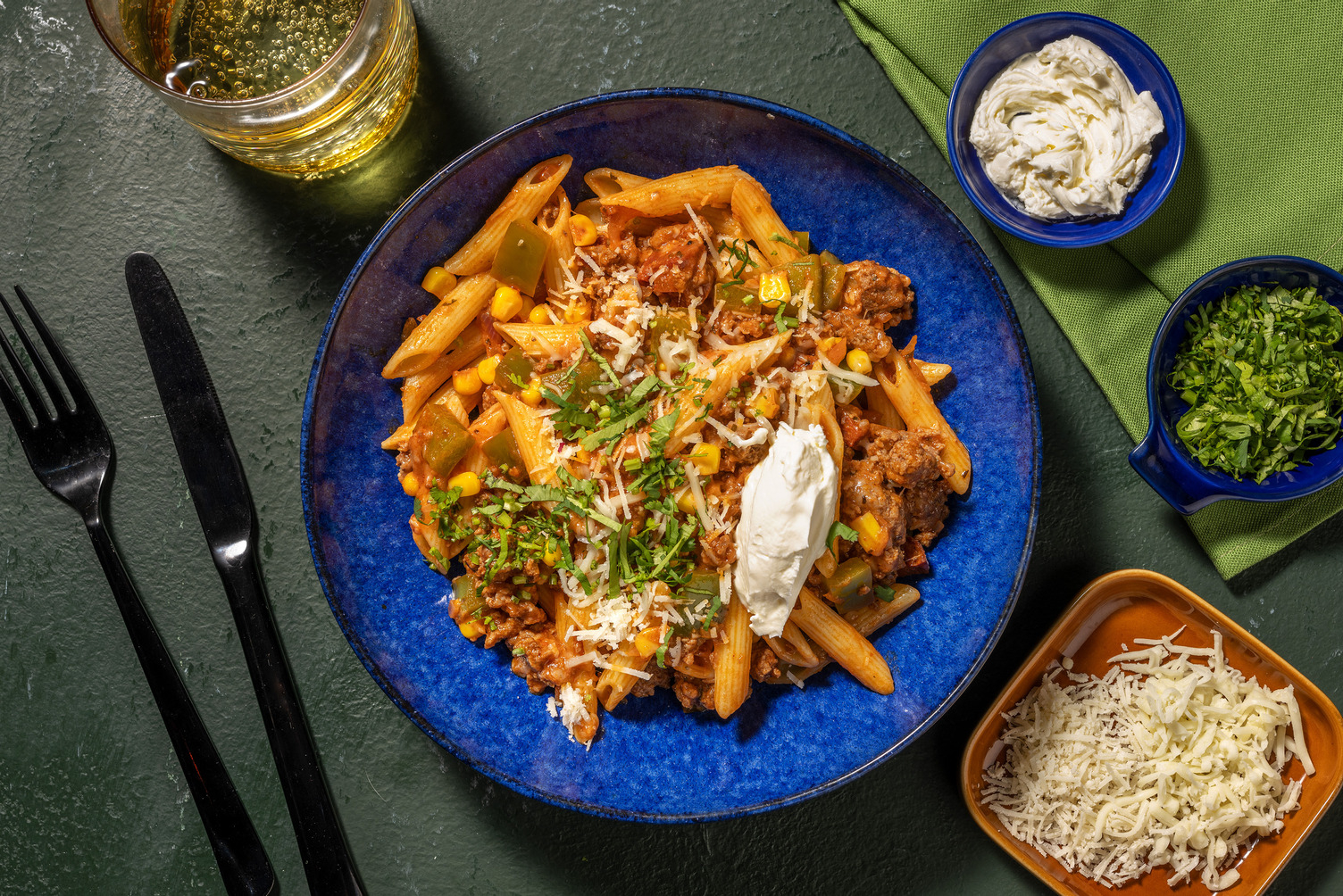 Rijke pasta op z'n Mexicaans