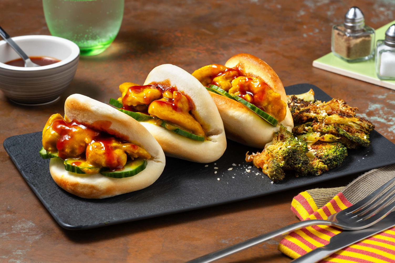 Bao buns met kip ketjap