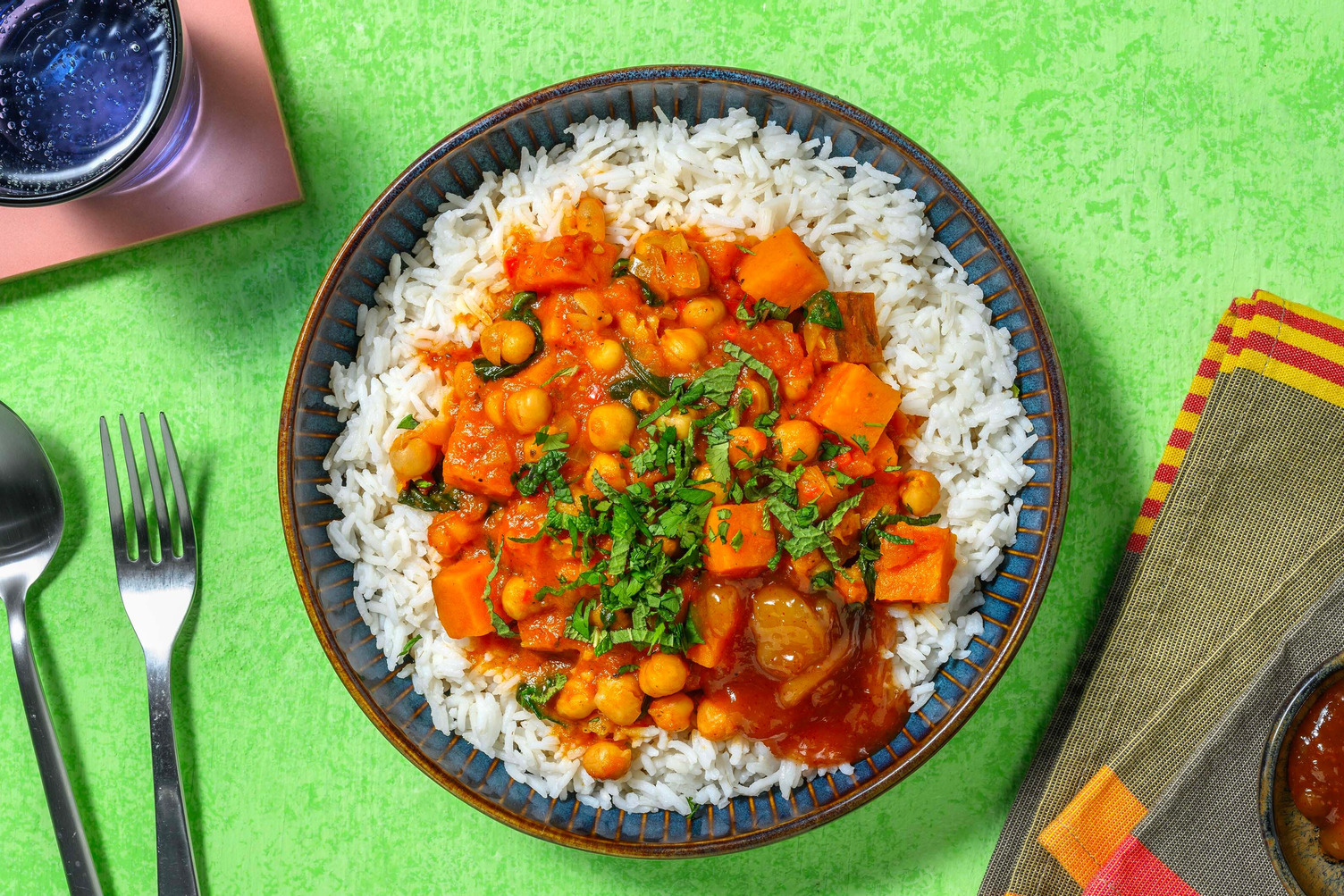 Curry de pois chiches et patate douce
