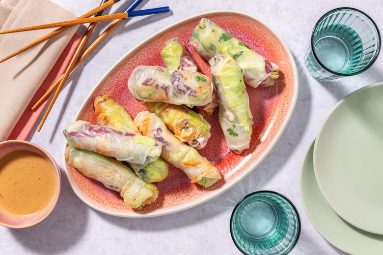 Vietnamese rijstvelloempia's met garnalen