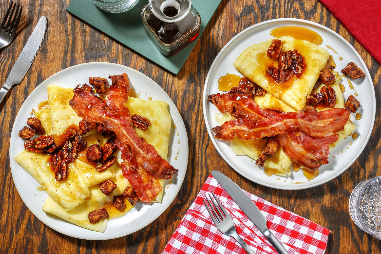 Maple-Candied Pecan Crepes