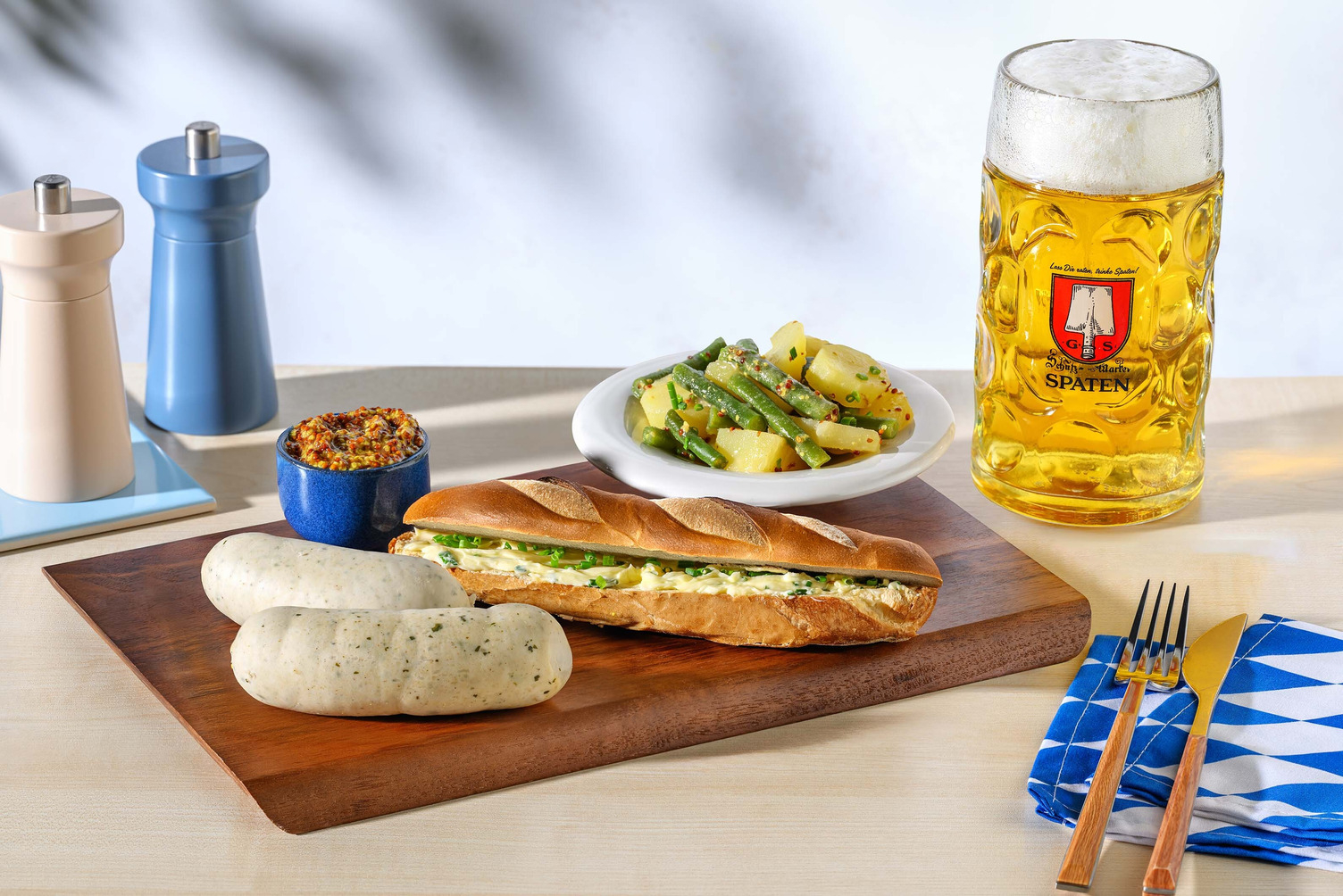 Traditionelles Weißwurstfrühstück