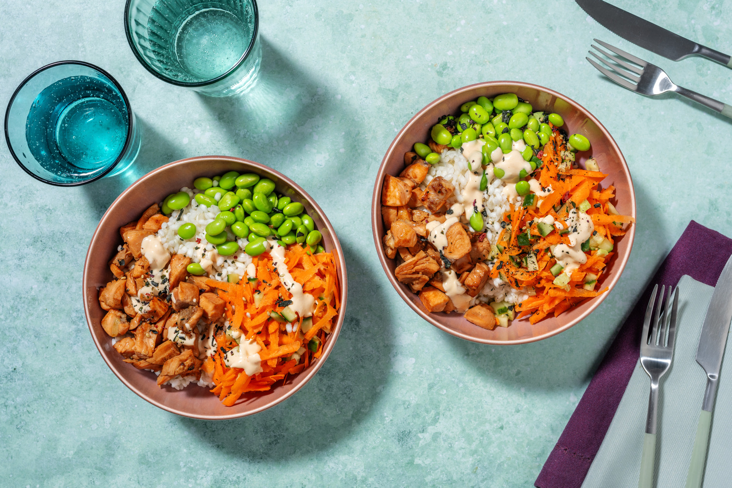 Poké bowl au saumon