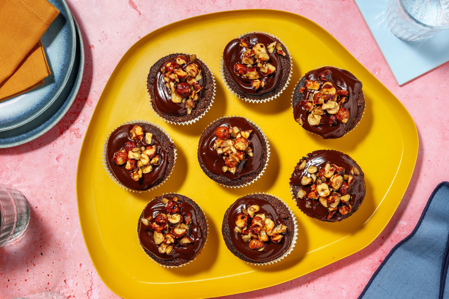 Chokolademuffins med ganache