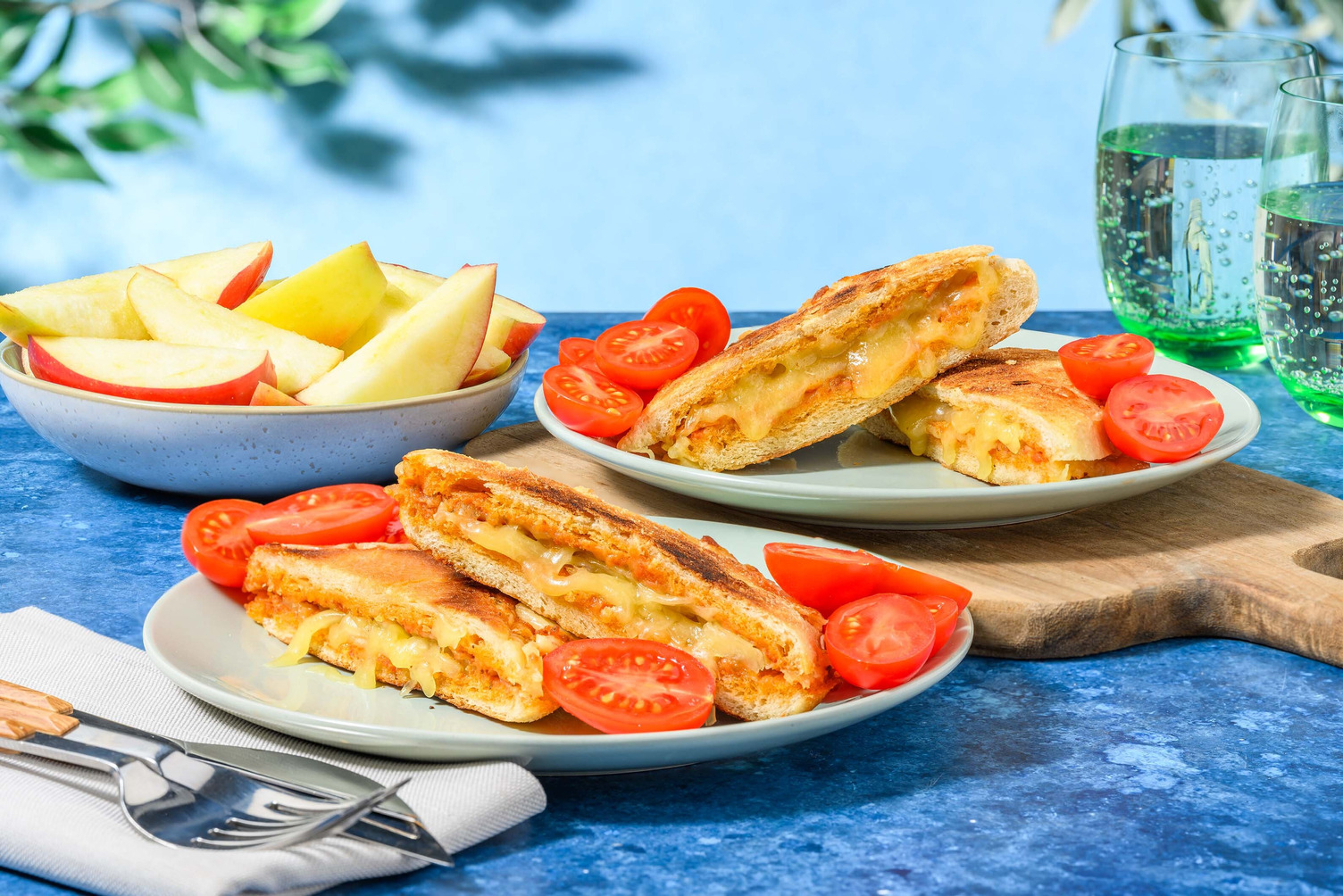 Cheddar, Pesto and Sun-Dried Tomato Panini