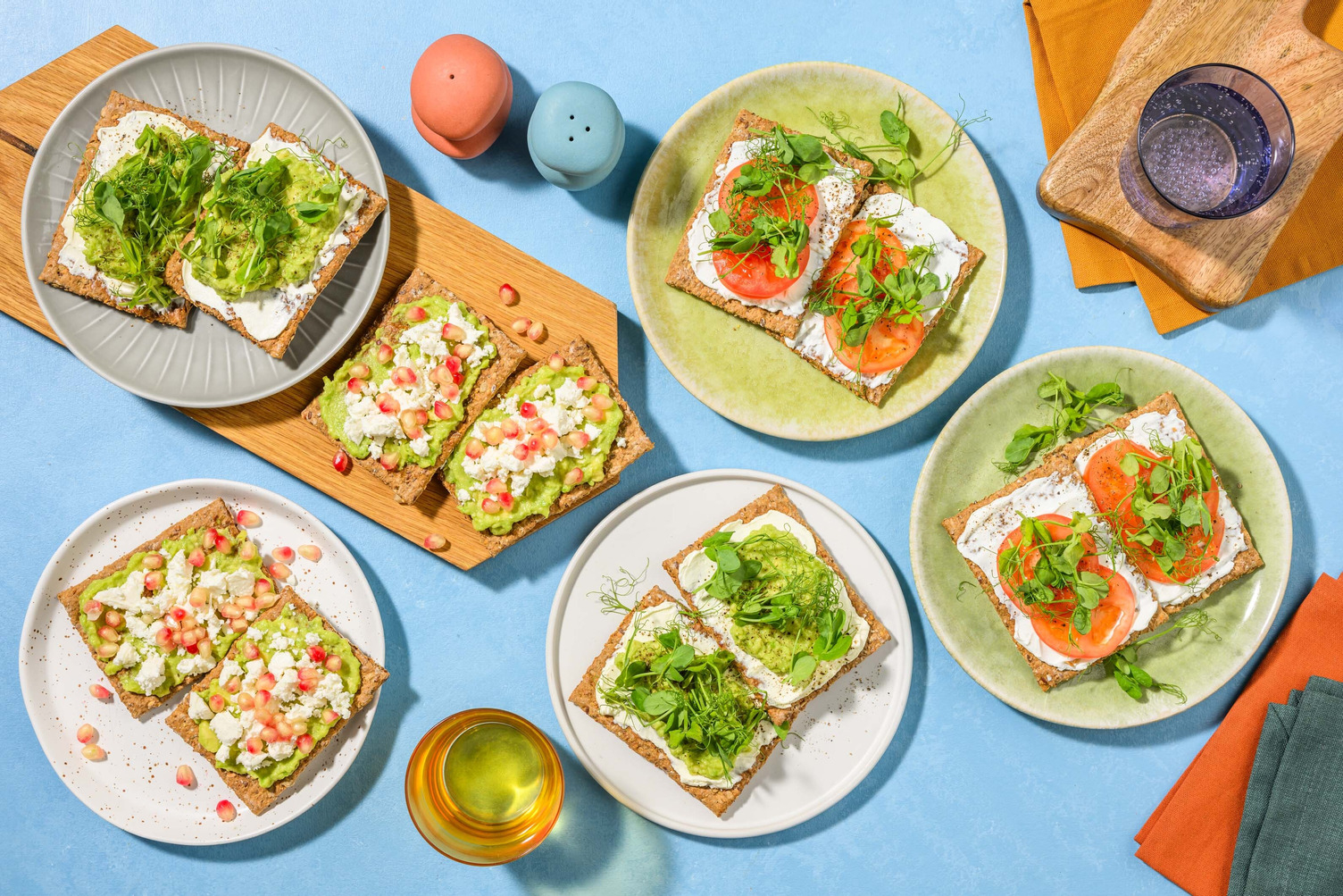 Hartige ontbijtcrackers op drie manieren