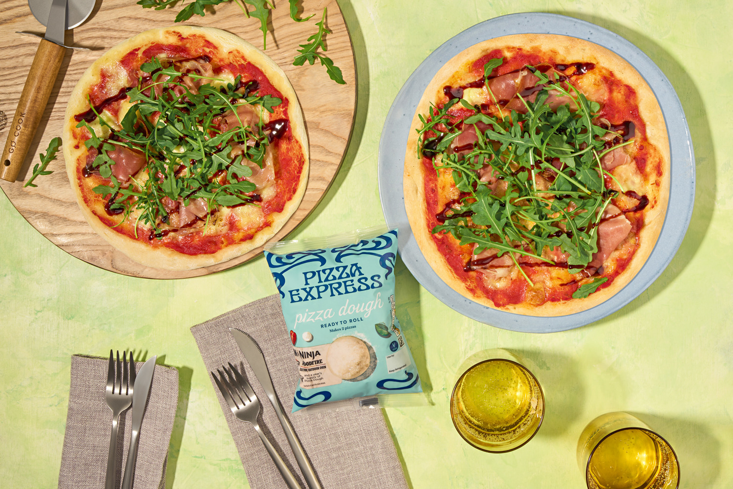 Serrano Ham & Rocket Pizzas Bundle | Pizza Express Dough | Makes 2