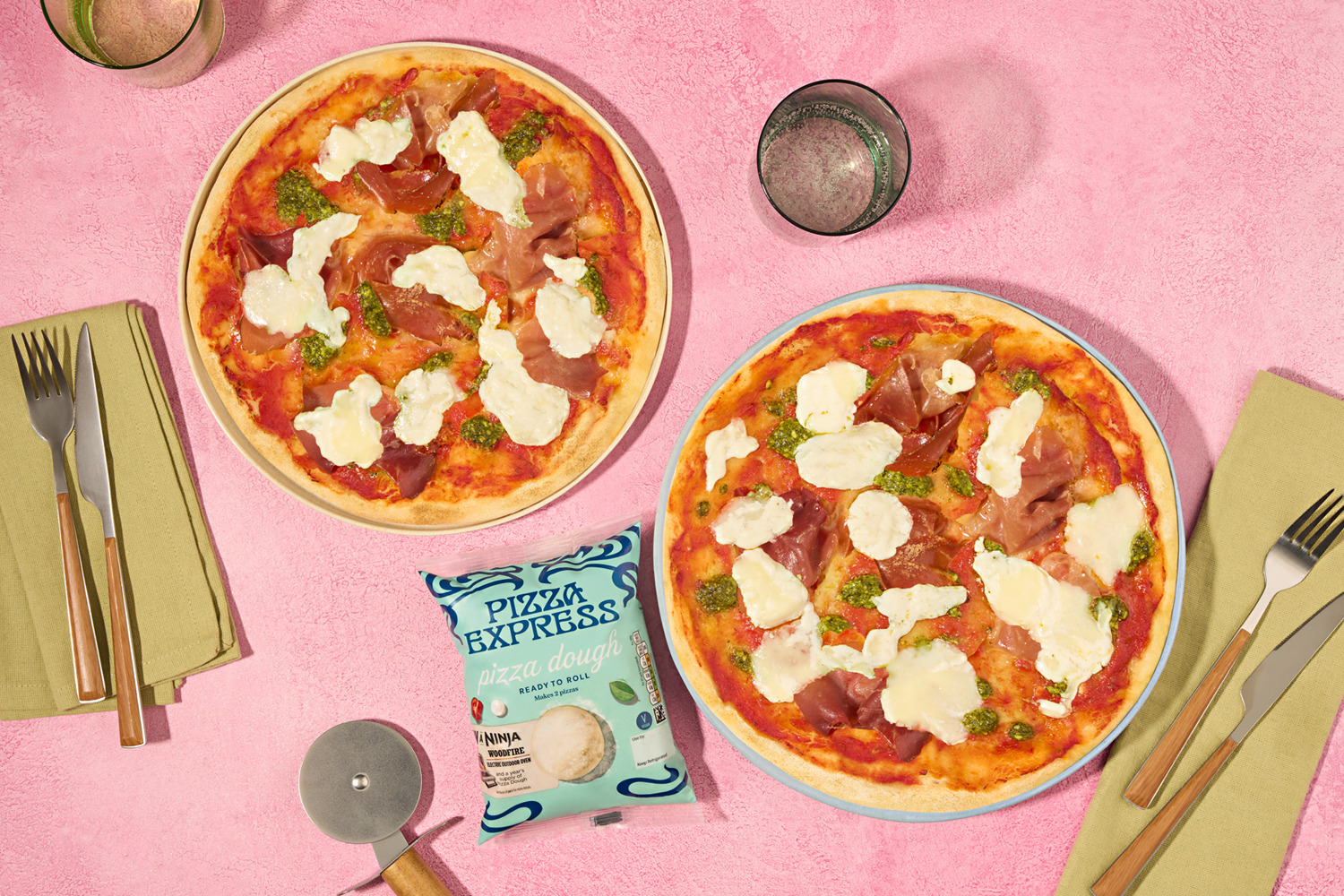 Serrano Pesto Pizzas Bundle | Pizza Express Dough | Build Your Own