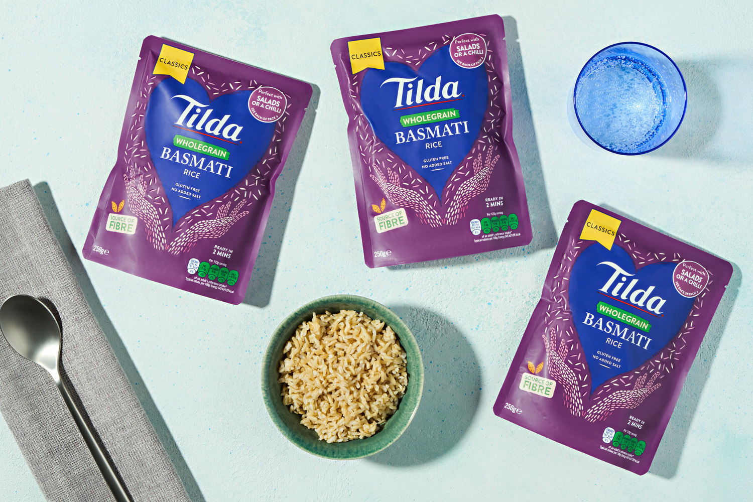 Tilda Wholegrain Steamed Basmati Rice Bundle of 3