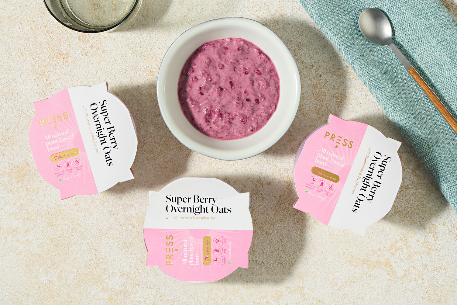 PRESS Super Berry Overnight Oats Bundle