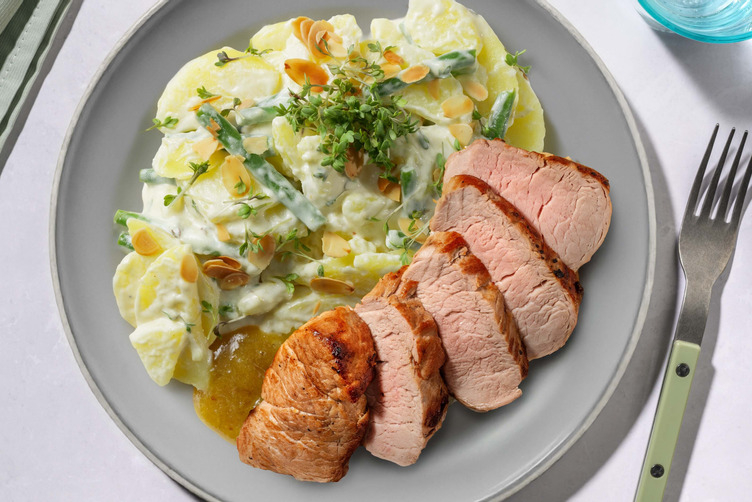 Bio-Schweinefilet mit schnellem Kartoffelsalat