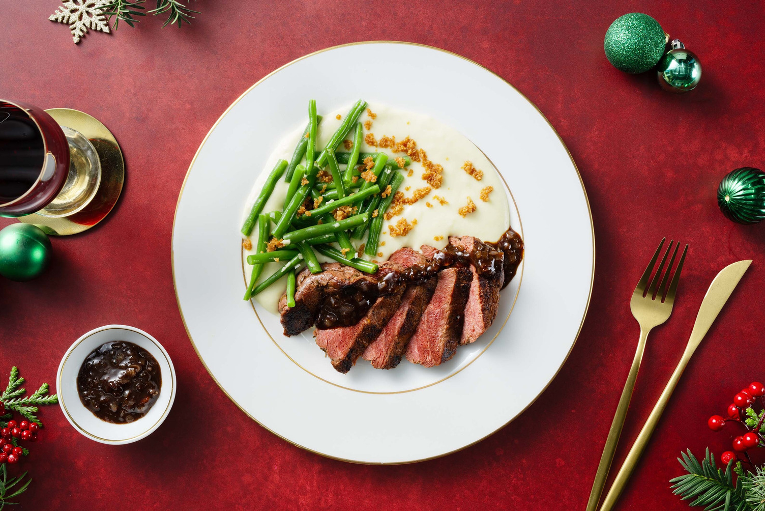 Planted Steak mit Pflaumen-Balsamico-Soße