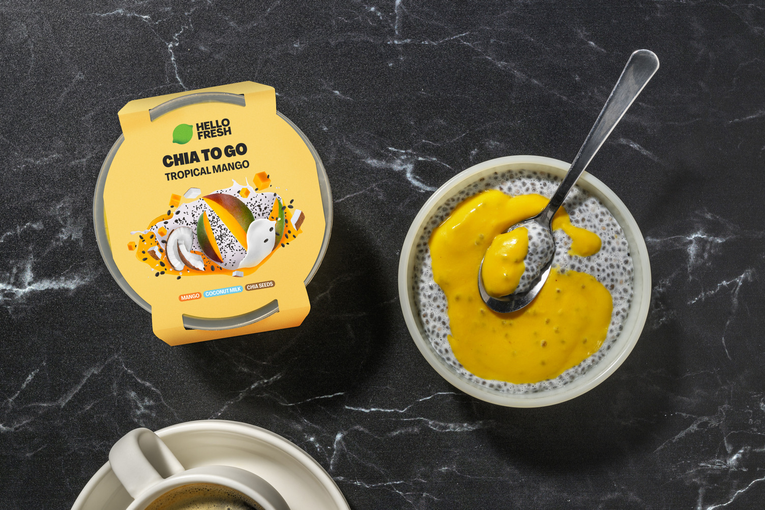 Pudding de chia, mangue & lait de coco