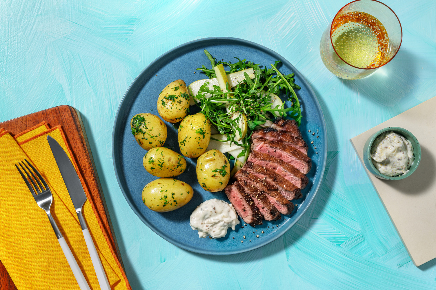 Snabblagad fransk rumpstek med citronpeppar