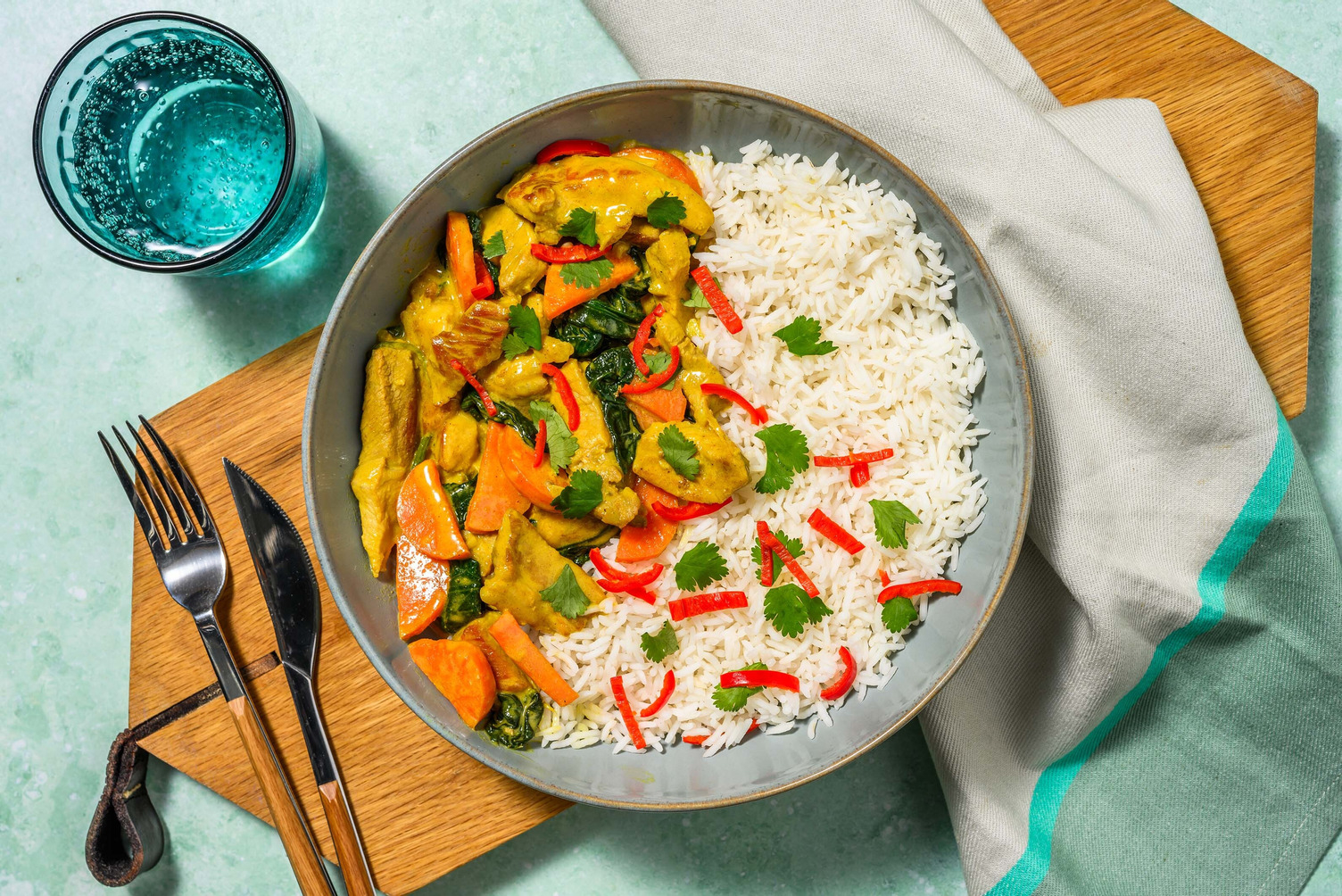 Fläskcurry med citrongräs och kokosmjölk