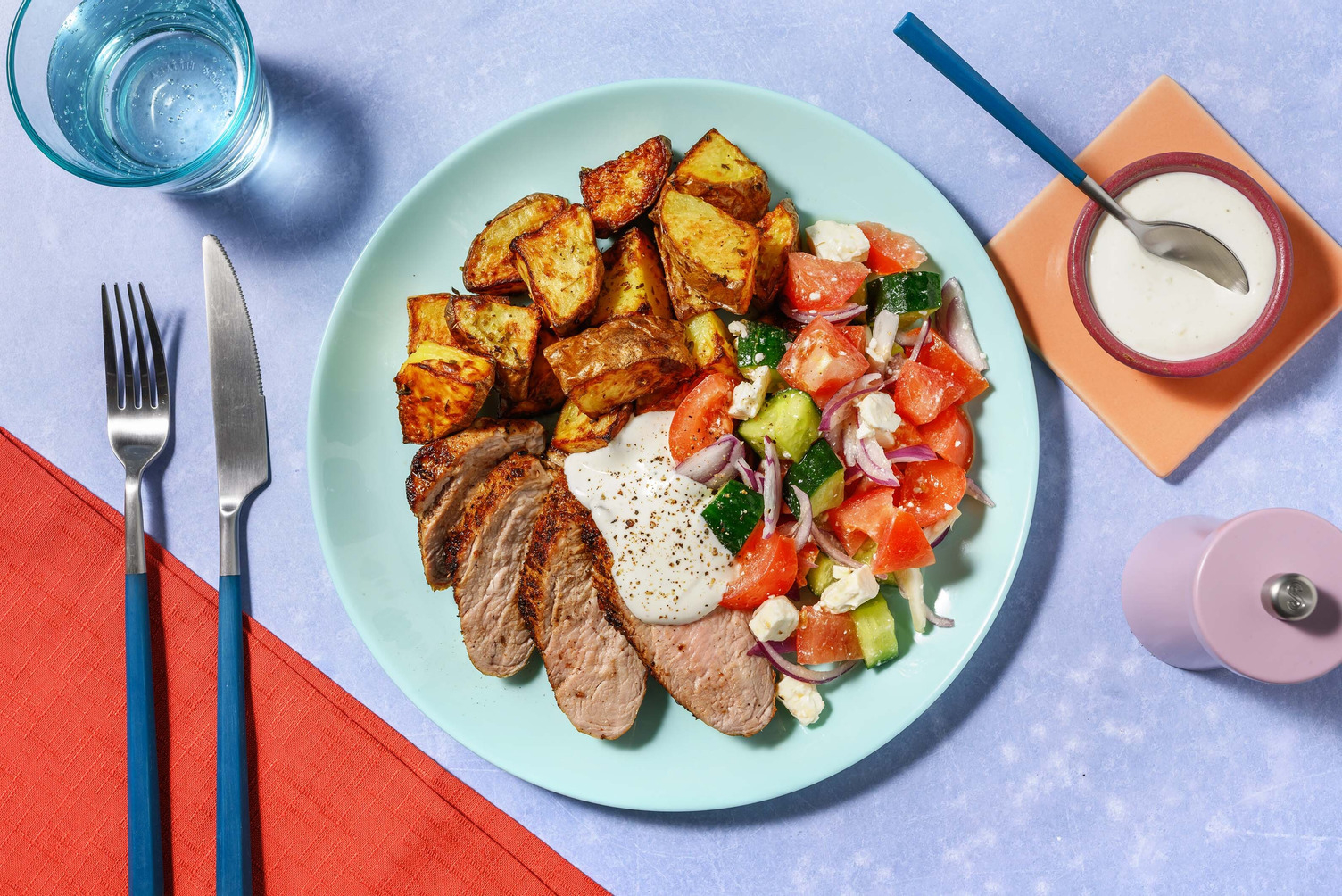 Gresk-inspirert svinefilet