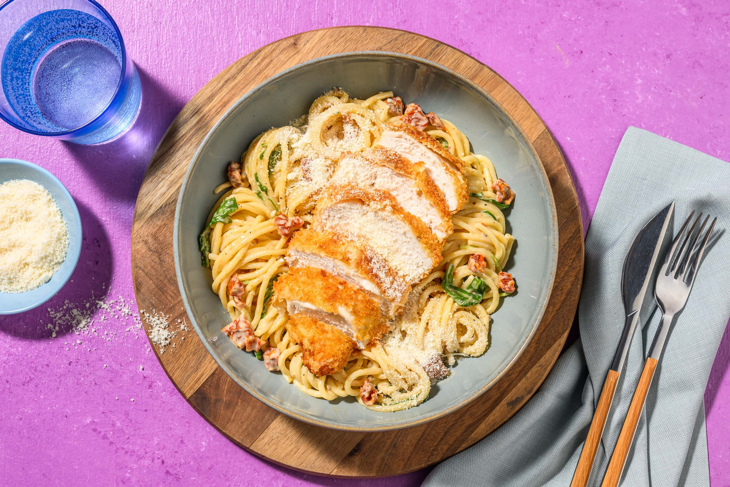 'Kylling Milanese'-spaghetti