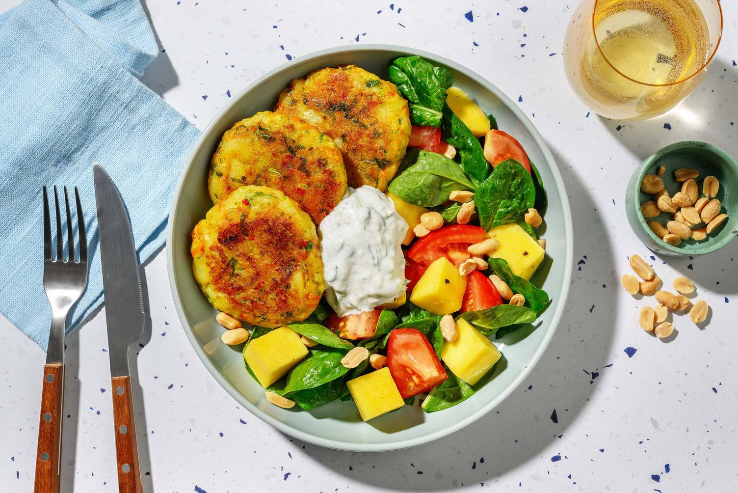 Indiske 'aloo tikki'-kartoffelkager