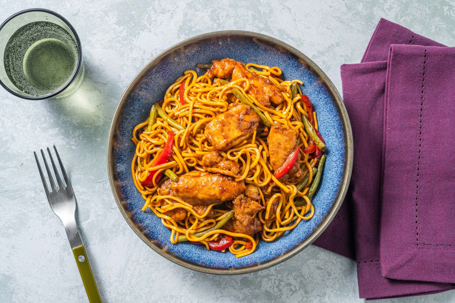Sweet and Sticky Chicken Noodles