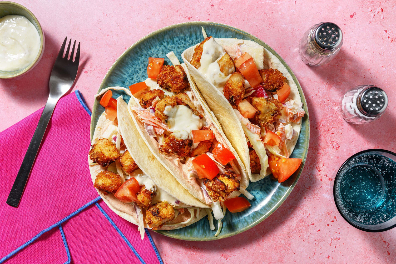 Wraps au poulet croustillant et chutney de mangue