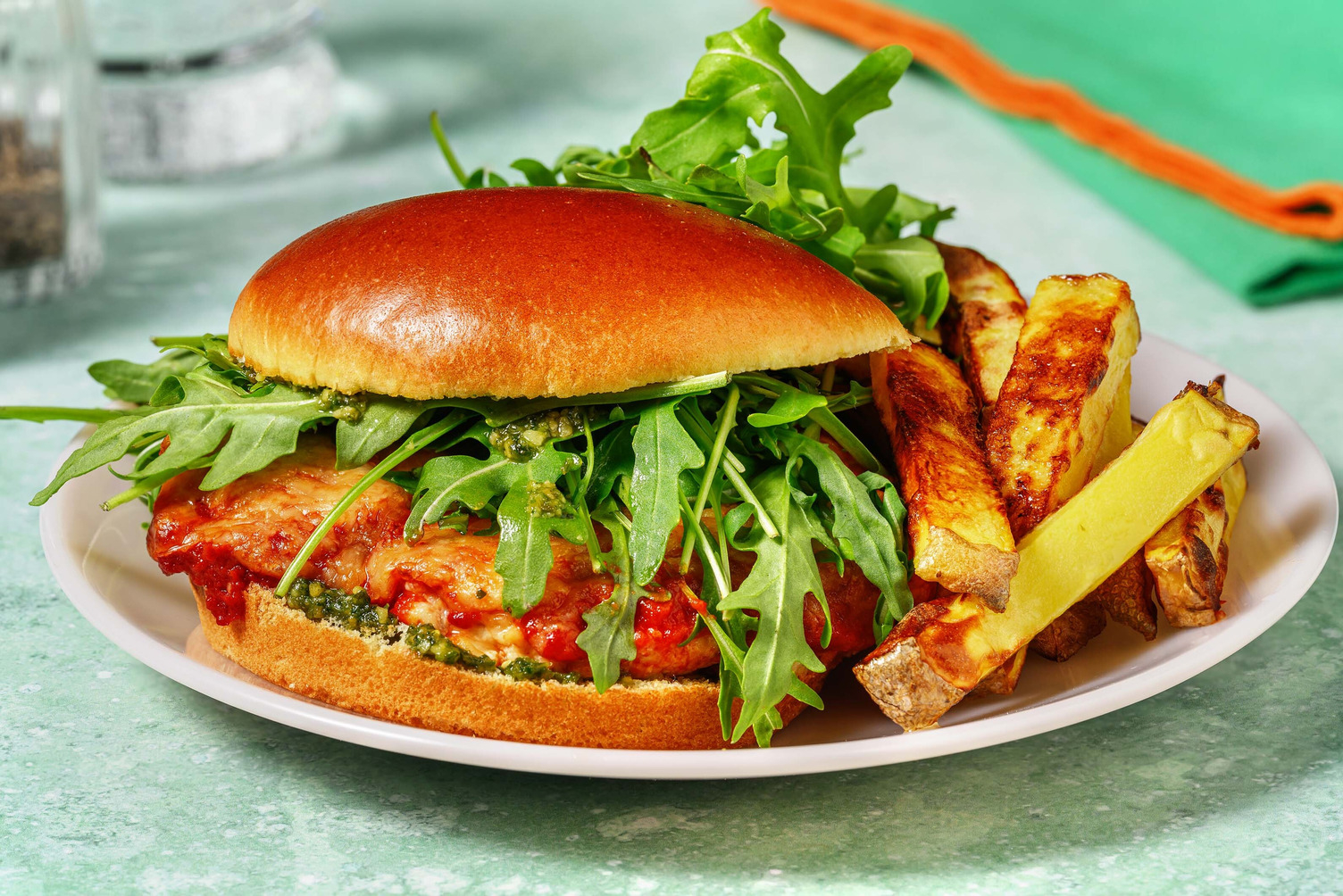 Cheesy Chicken Parmigiana Burger