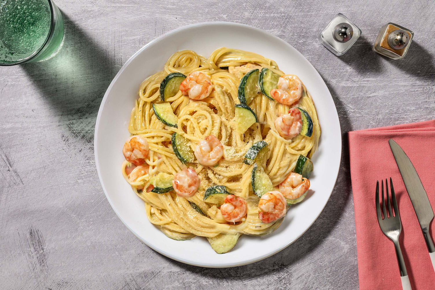 Creamy Rosemary King Prawn Spaghetti