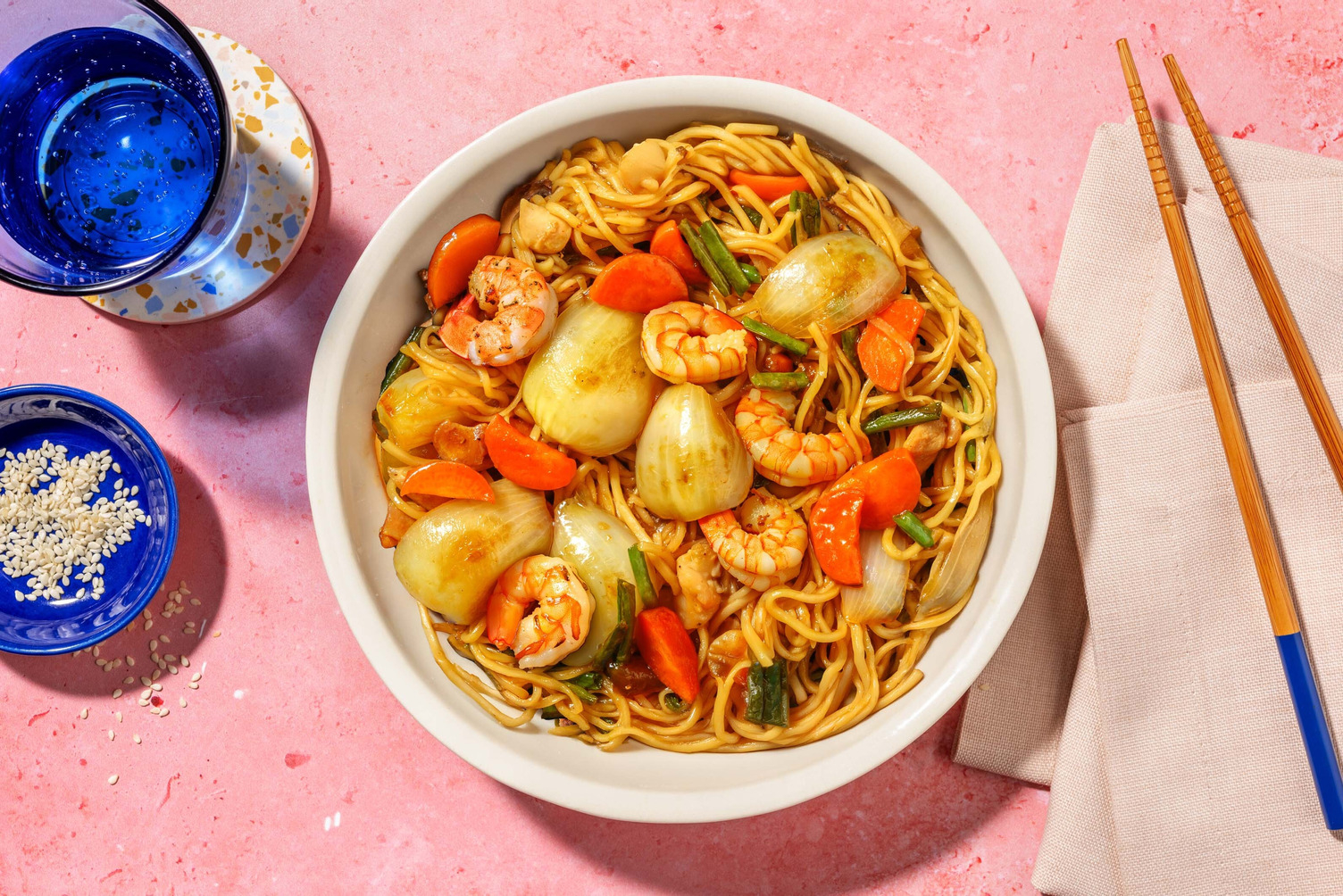 Sticky King Prawn Noodle Stir-Fry 