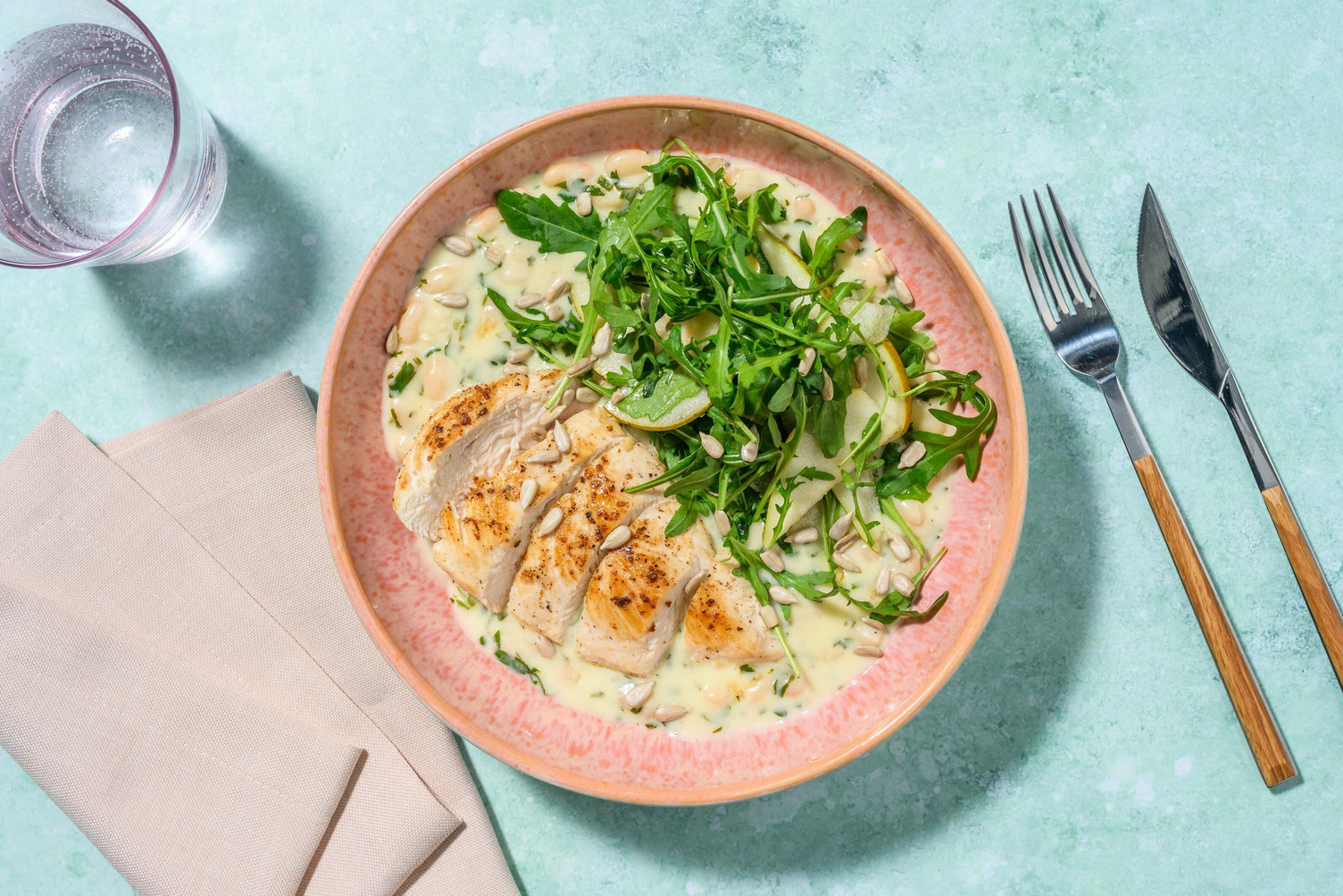 French style chicken and creamy beans