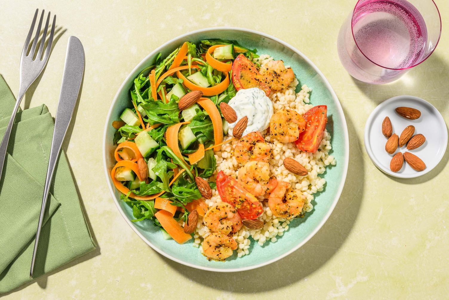 Garlic lemon pepper shrimps