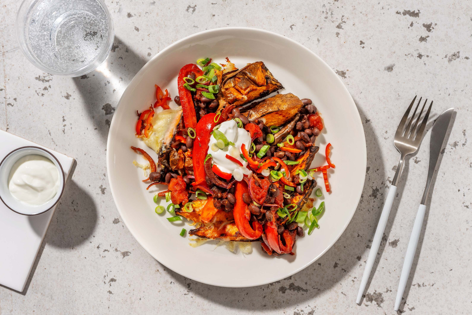 Bønnefyldte søde kartofler