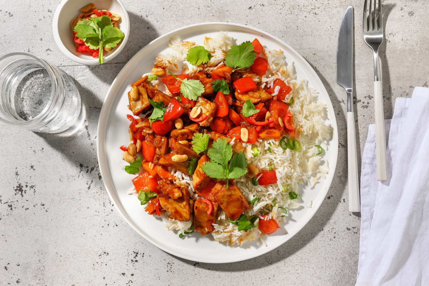 Kryddig wok på vegobitar