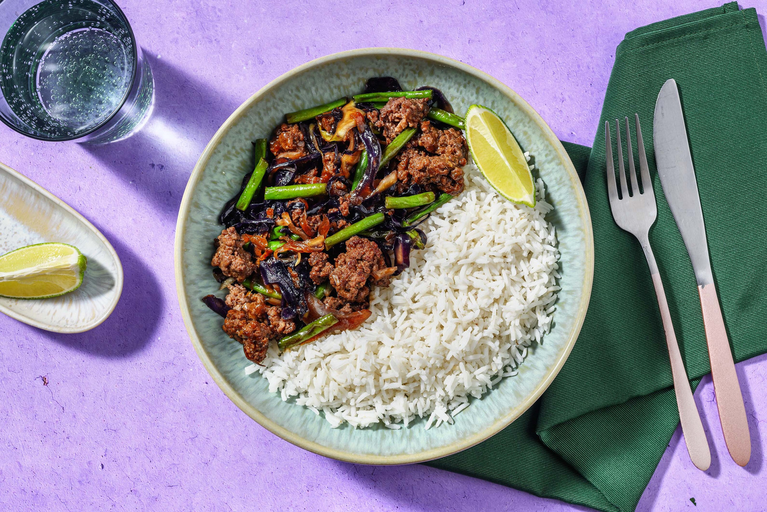 Sticky Honey Beef Rice Bowl