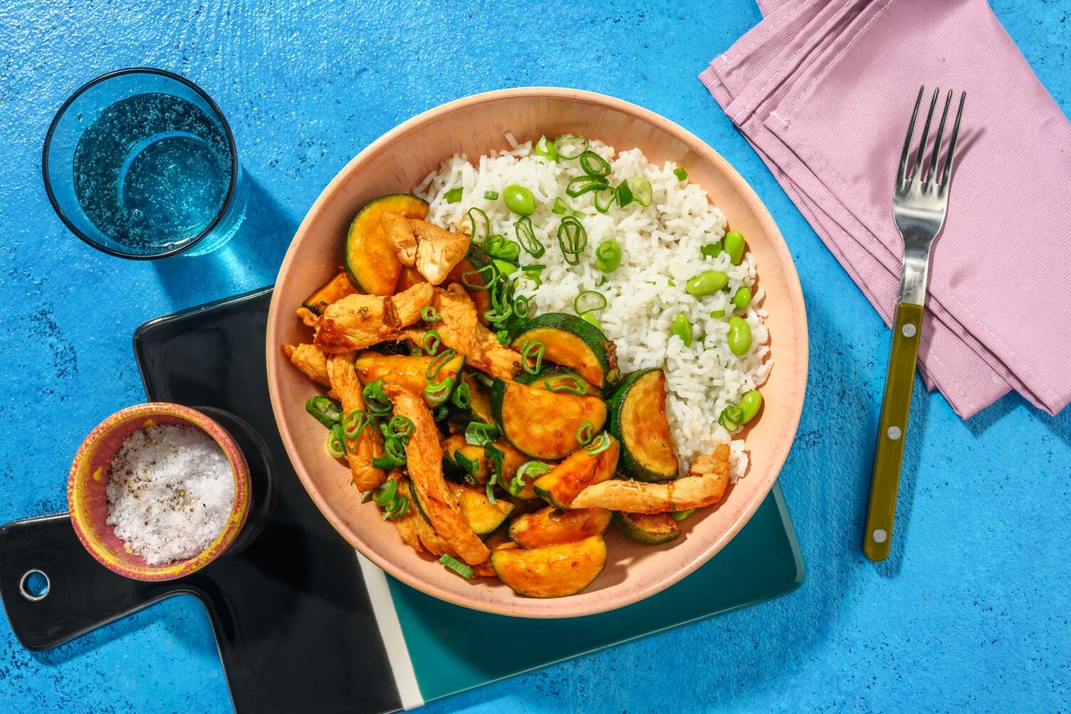 Doppeltes Teriyaki-Hähnchen mit Sesam