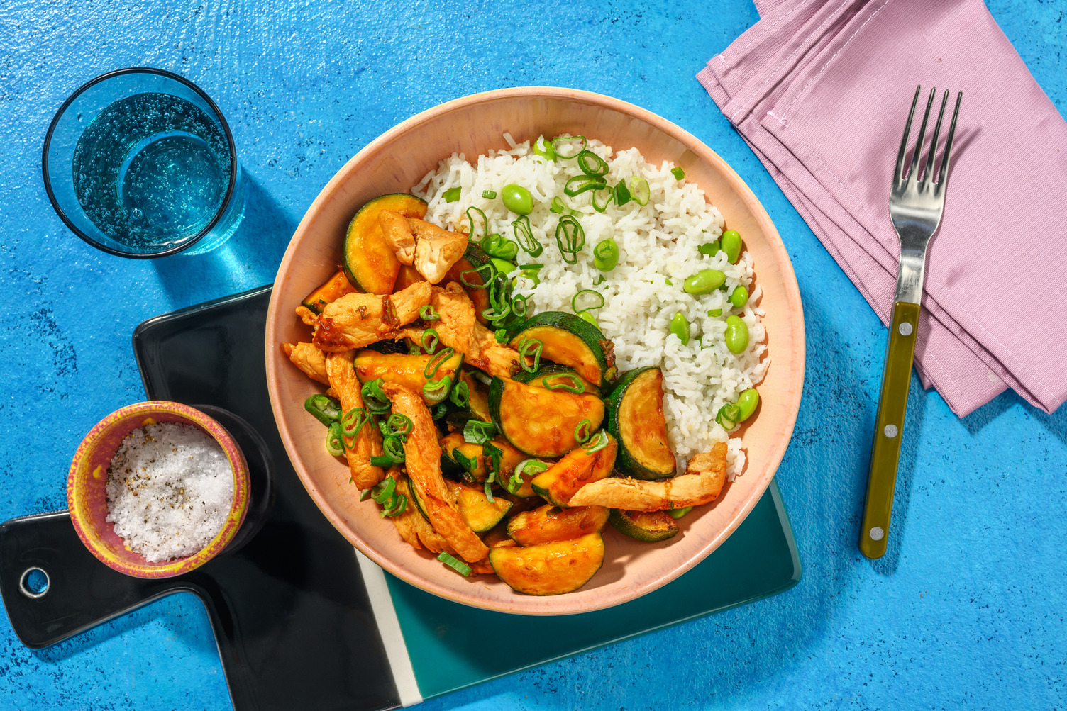 Doppeltes Teriyaki-Hähnchen mit Sesam