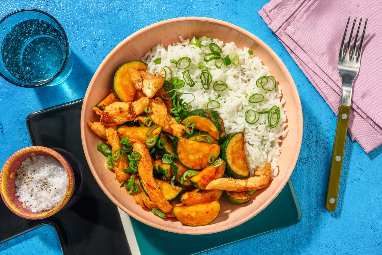 Teriyaki-Hähnchen mit Sesam & doppelt Hähnchen